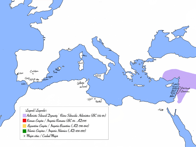 Map of the Seleucid, Roman, and Byzantine Levant